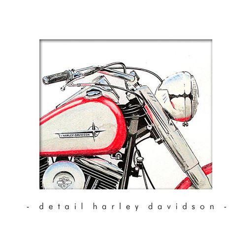 Framed harley davidson detail 2